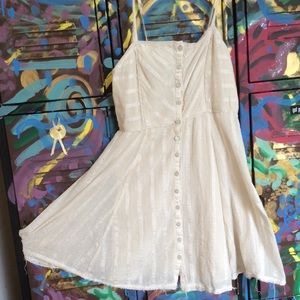 Elegant Cream Button-Down Dress